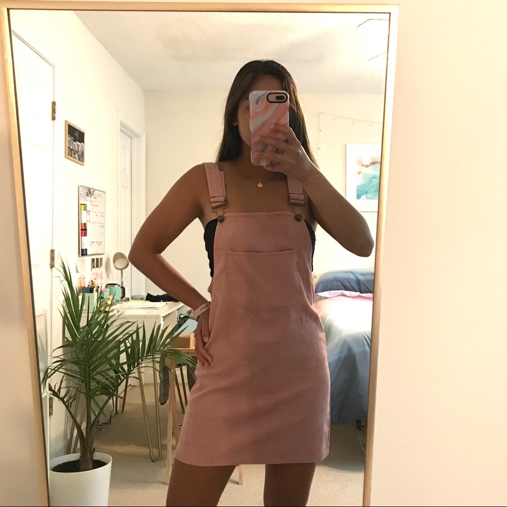 Corduroy overall dress